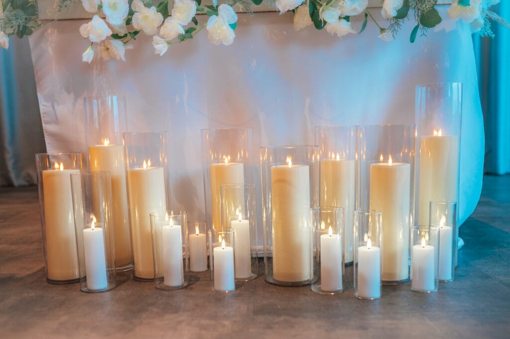Wedding candles decor Rovaniemi Lapland Rovaniemi Wedding