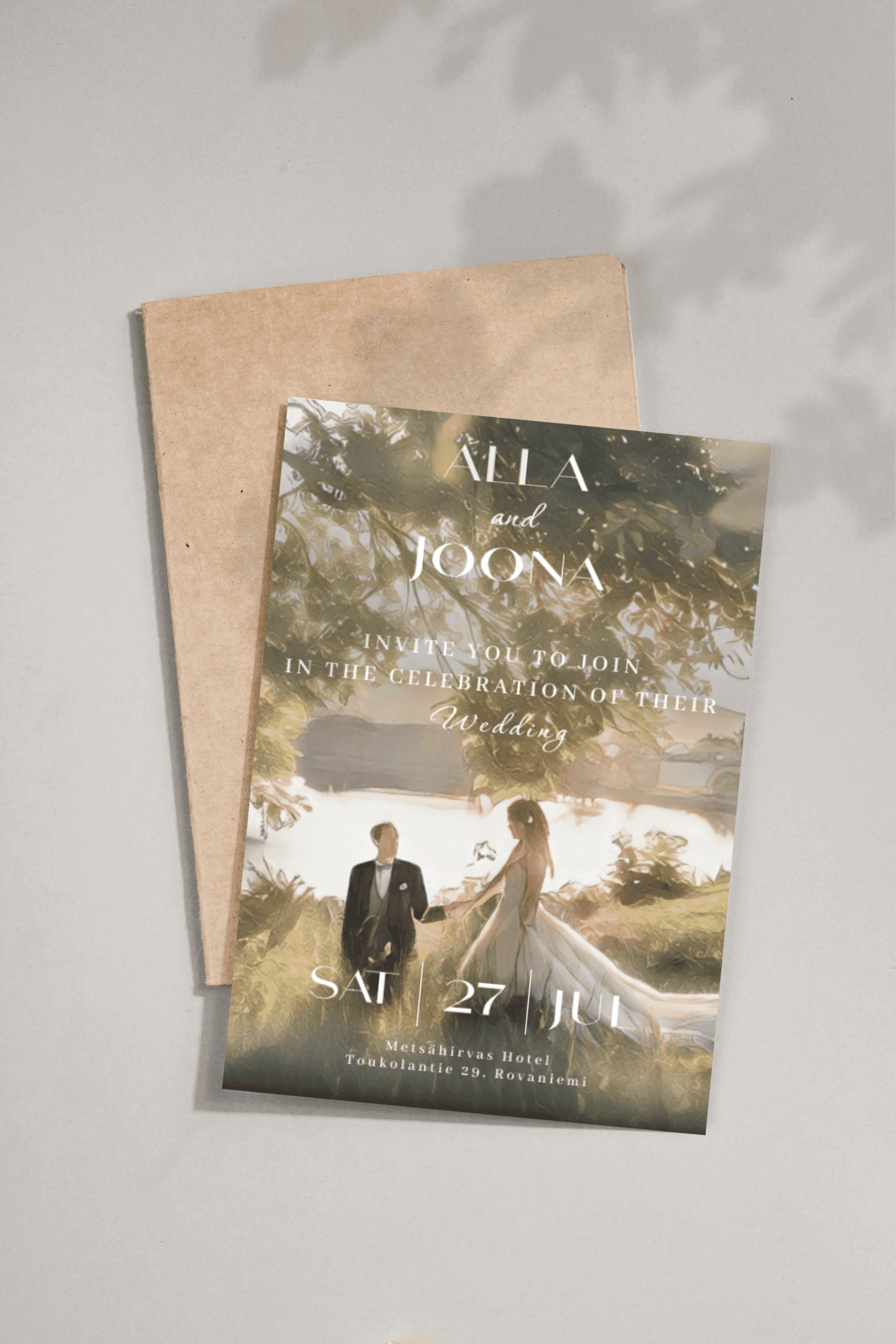Wedding invitation, digital design