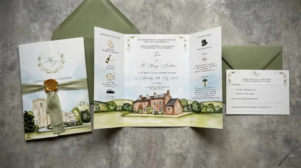 Digital wedding design by Rovaniemi Weddings